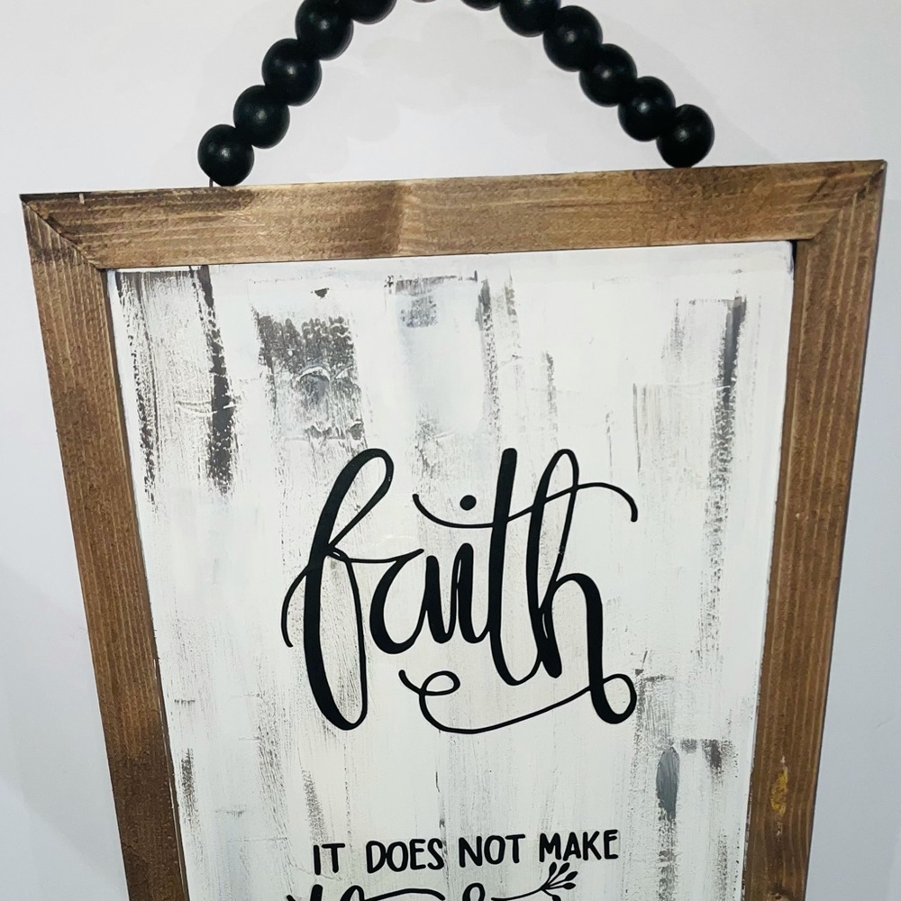 Large Farmhouse Hanging Signs Faith Be Grateful